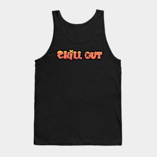 Vibrant Vibes: ‘Chill Out’ Typography Artwork Tank Top